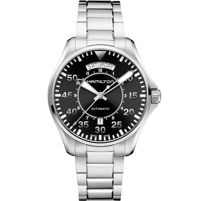 Khaki Aviation Pilot Day Date Auto 42mm (Black)