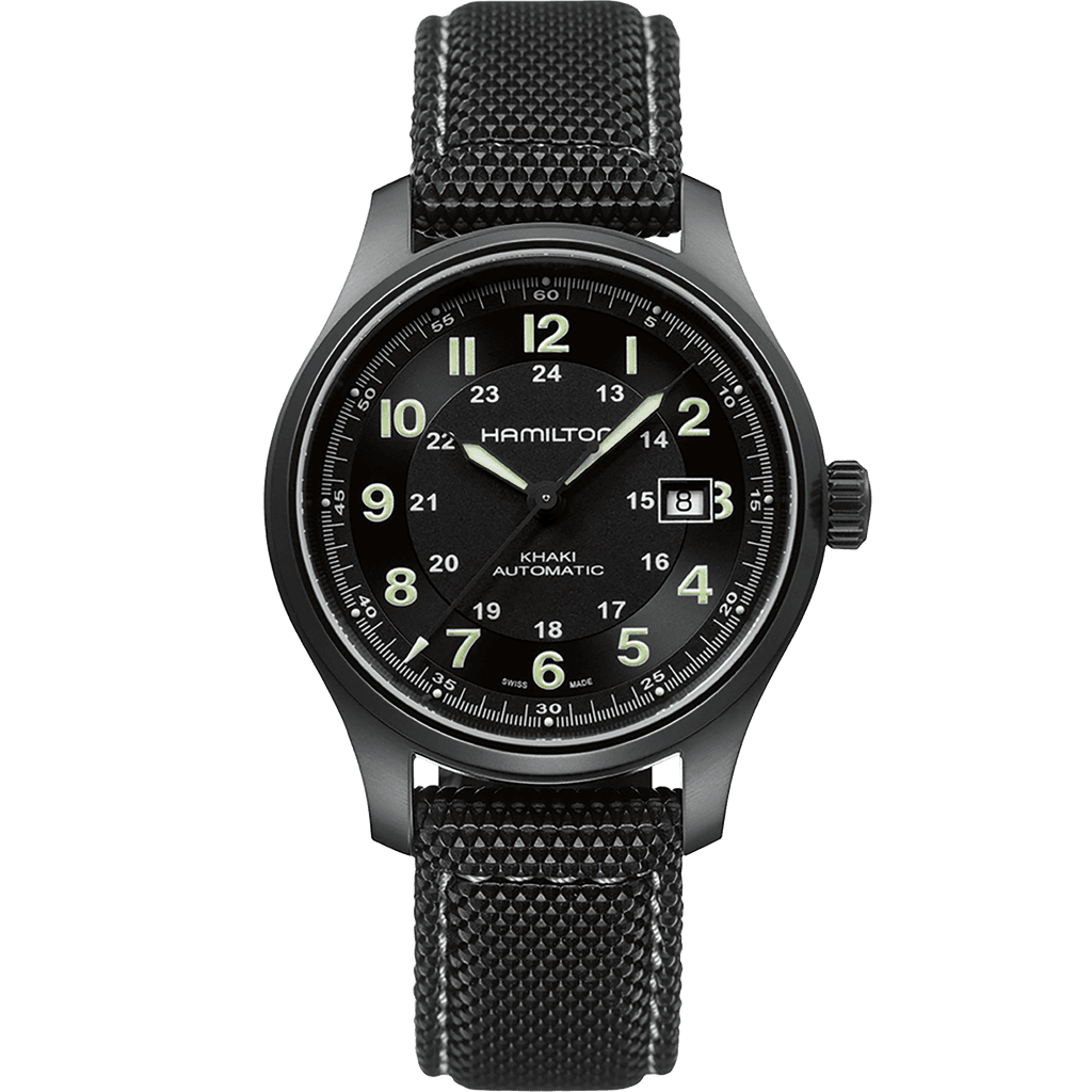 Khaki Field Titanium Auto 38mm (Black)