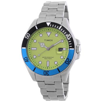 Harborside Coast Quartz Green Dial Batman Bezel Men's Watch