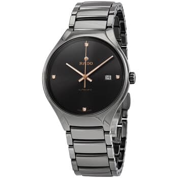 True Grey Diamond Dial Automatic Men's Ceramic Watch