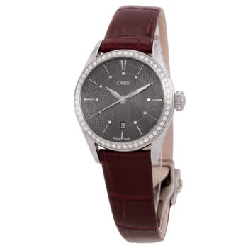 Artelier Automatic Diamond Grey Dial Ladies Watch