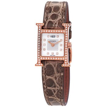 Quartz Diamond Silver Dial Ladies Watch
