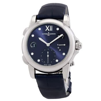 Classico Dual Time Automatic Diamond Blue Dial Ladies Watch ( 37.5mm )