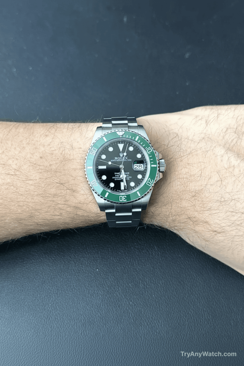 Rolex Submariner 'Starbucks' on 7" wrist