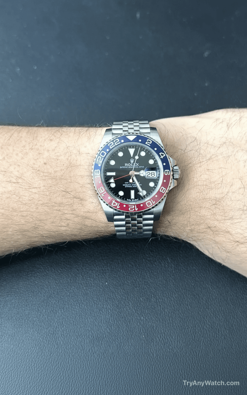 Rolex GMT-Master II “Pepsi” try-on result