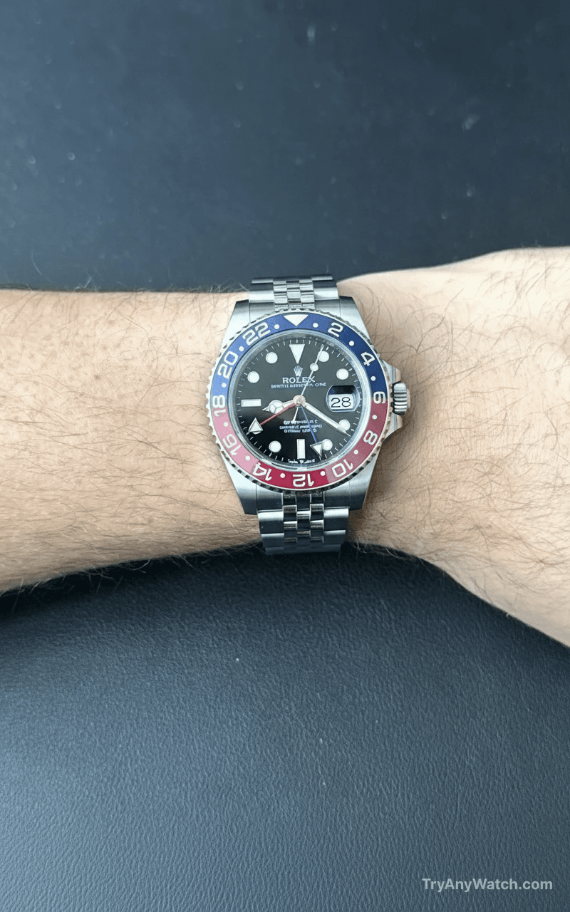 Rolex GMT-Master II “Pepsi” on 7" wrist