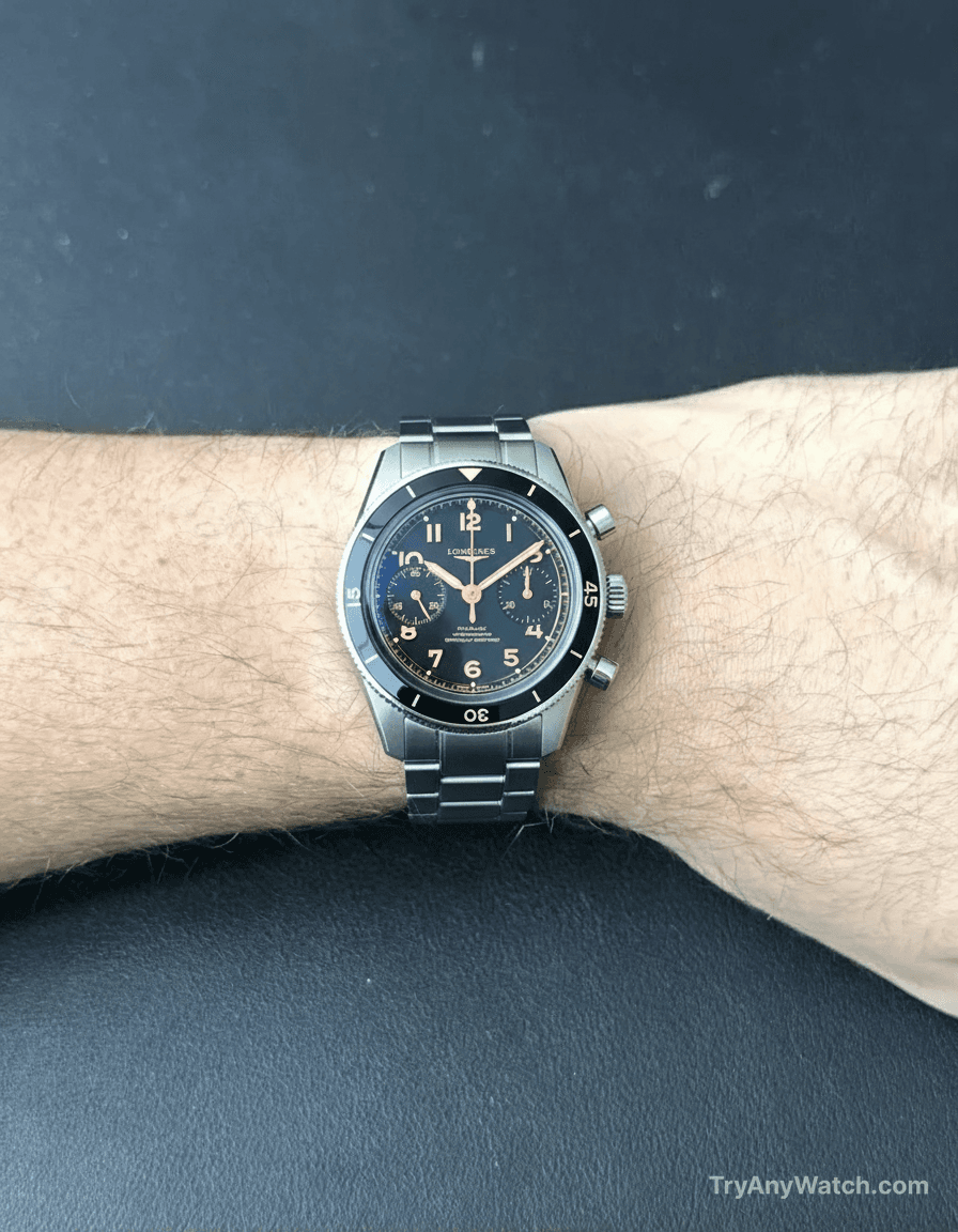 Longines Spirit Pilot Flyback try-on result