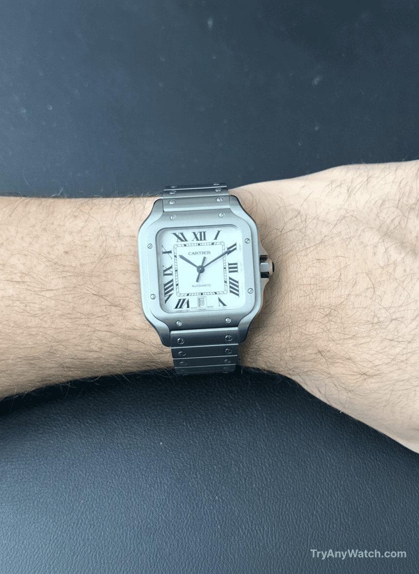 Cartier Santos de Cartier Titanium on 7" wrist