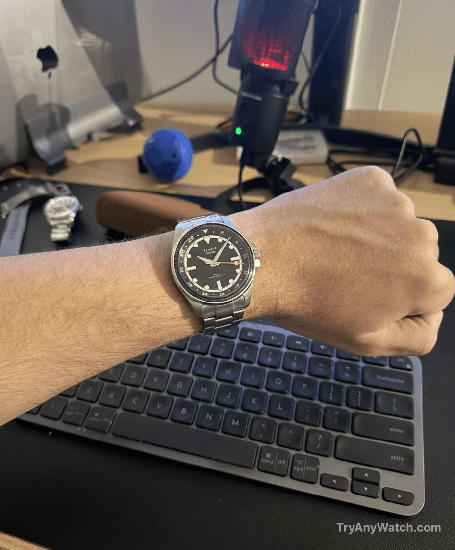 Timex Atelier GMT24 M1a try-on result