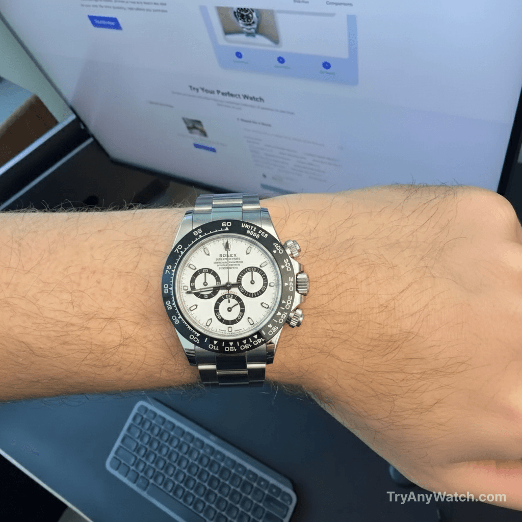 Rolex Daytona “Panda” on 7" wrist