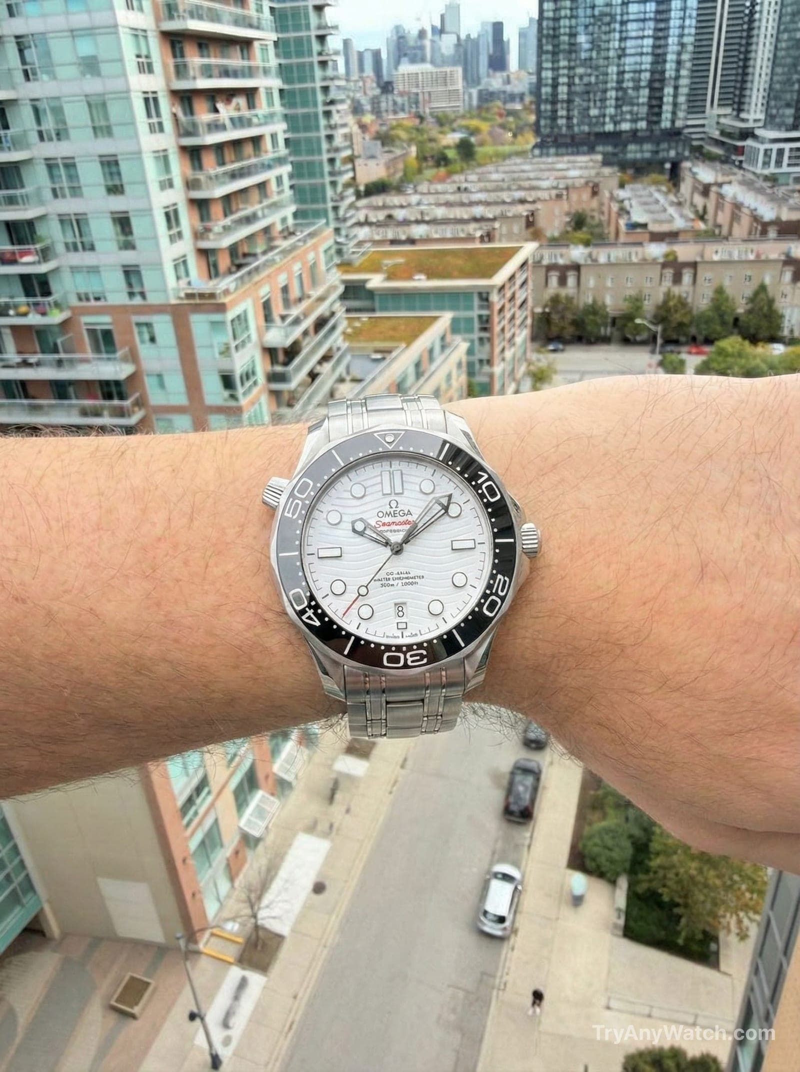 Omega Seamaster Diver 300M on a 7 Inch Wrist.