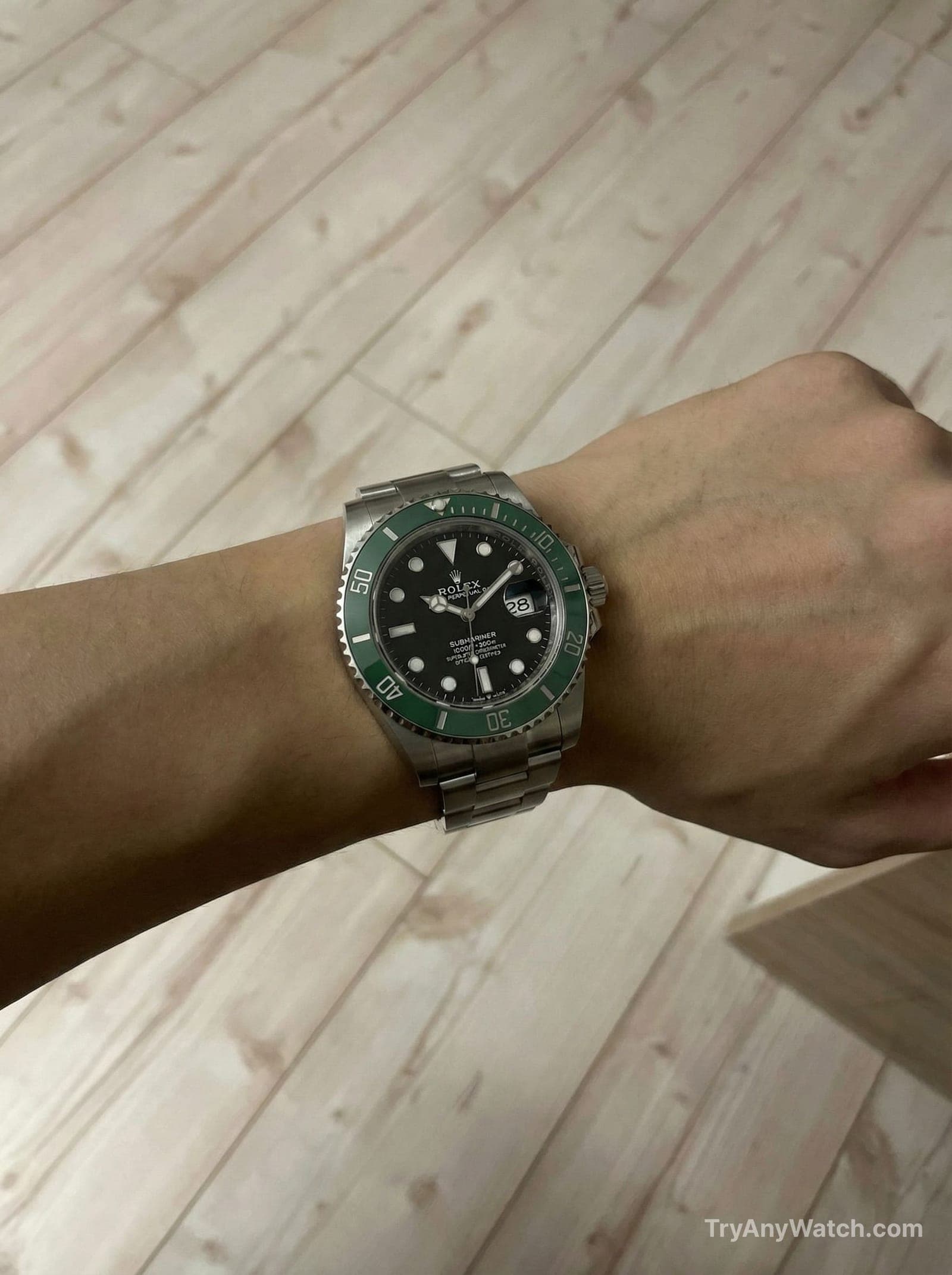 Rolex Submariner 'Starbucks' on a 7 Inch Wrist.