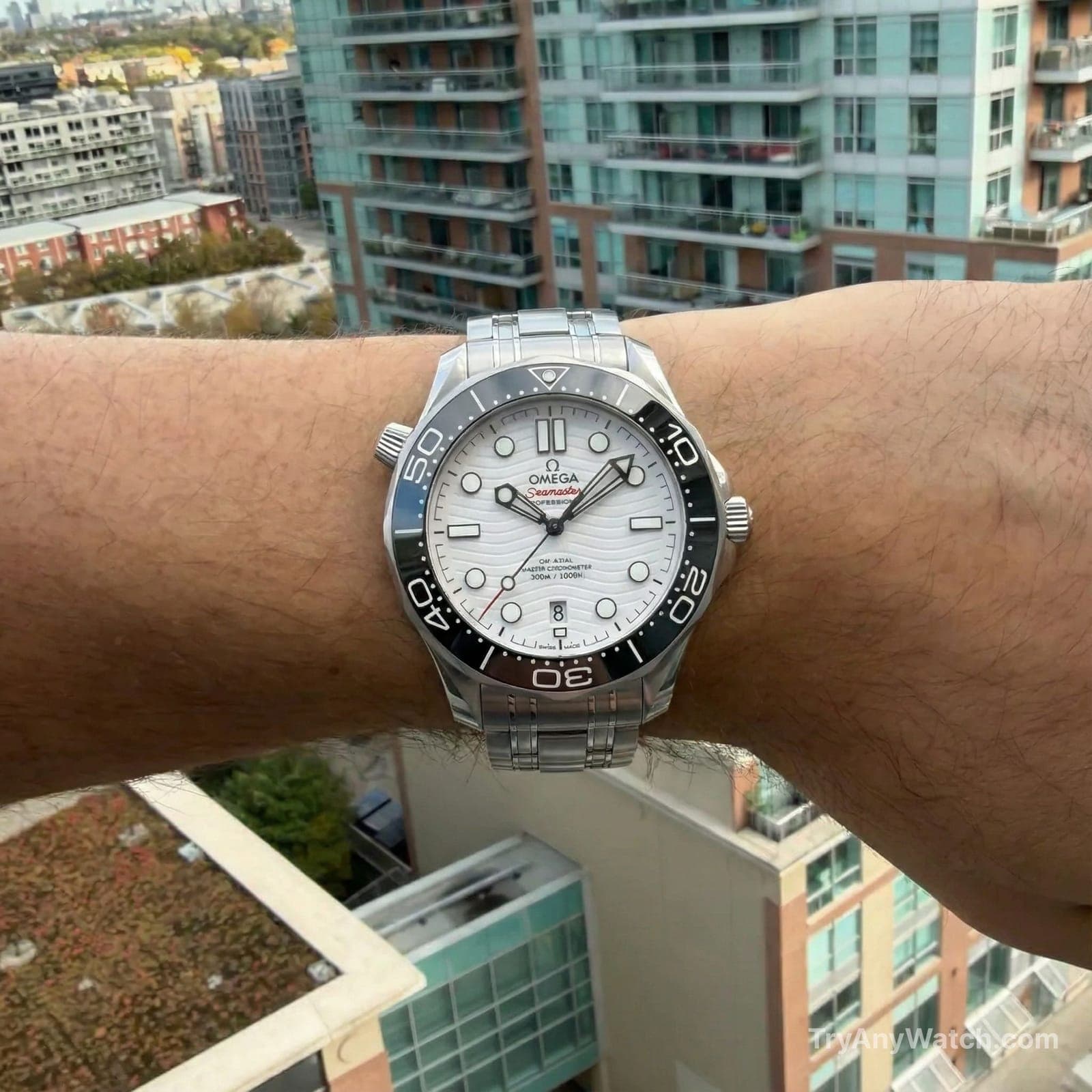 Omega Seamaster Diver 300M on a 7 Inch Wrist.