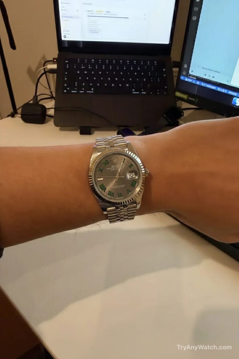 Rolex Datejust on a 6.7 Inch Wrist.