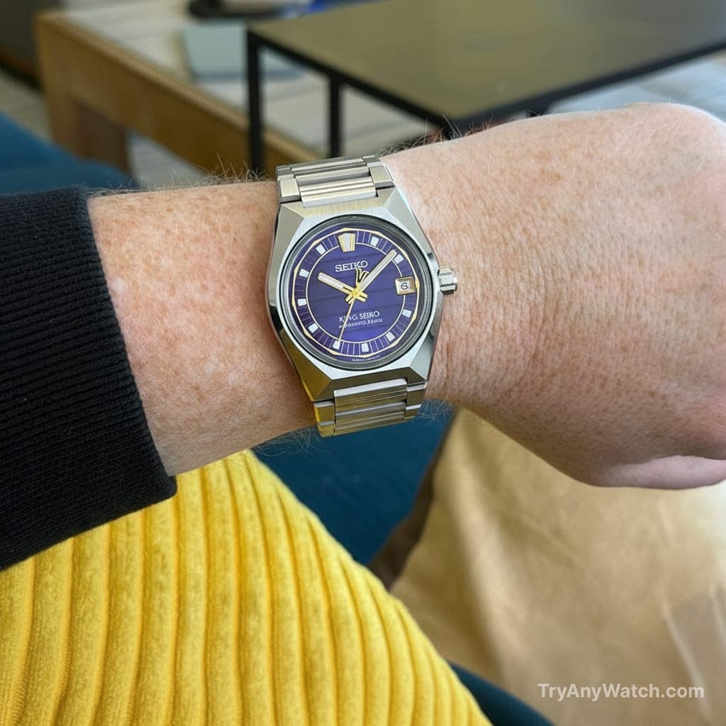 Seiko King Seiko VANAC on a 7.5 Inch Wrist.