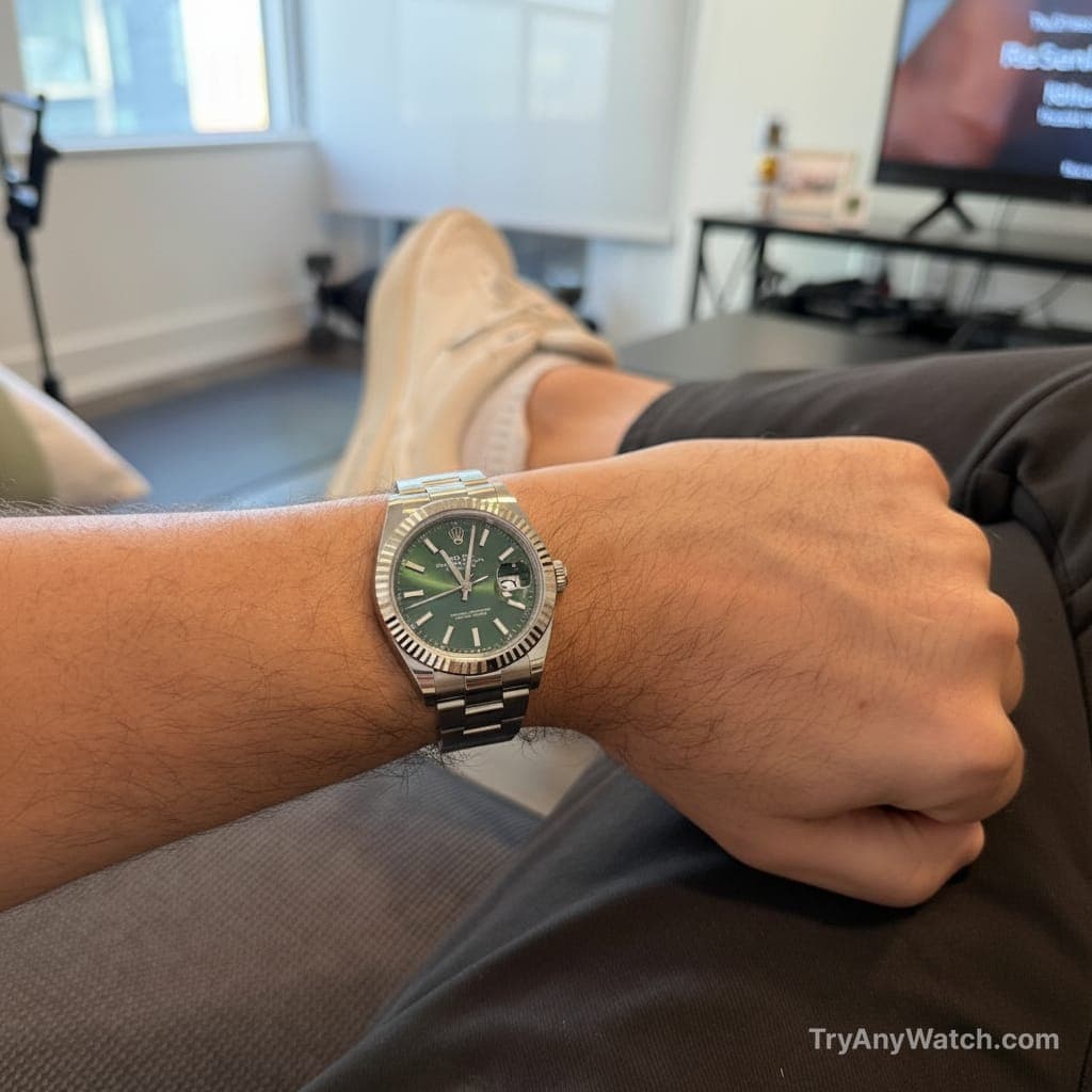 Rolex Datejust on a 7 Inch Wrist.