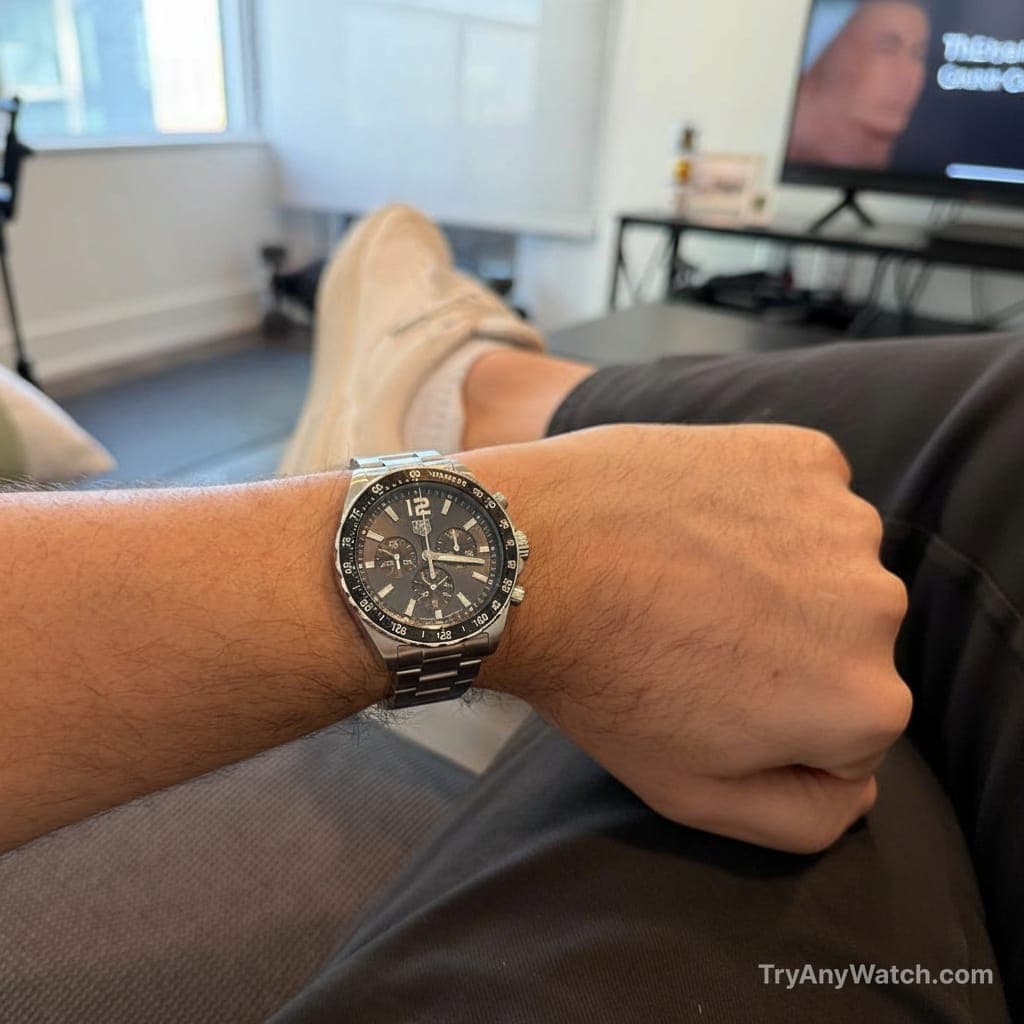 TAG Heuer Formula 1 Chronograph on a 7 Inch Wrist.