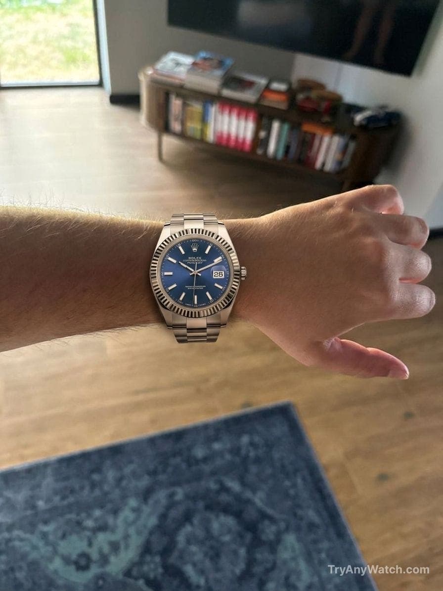 Rolex Datejust on a 17 Inch Wrist.