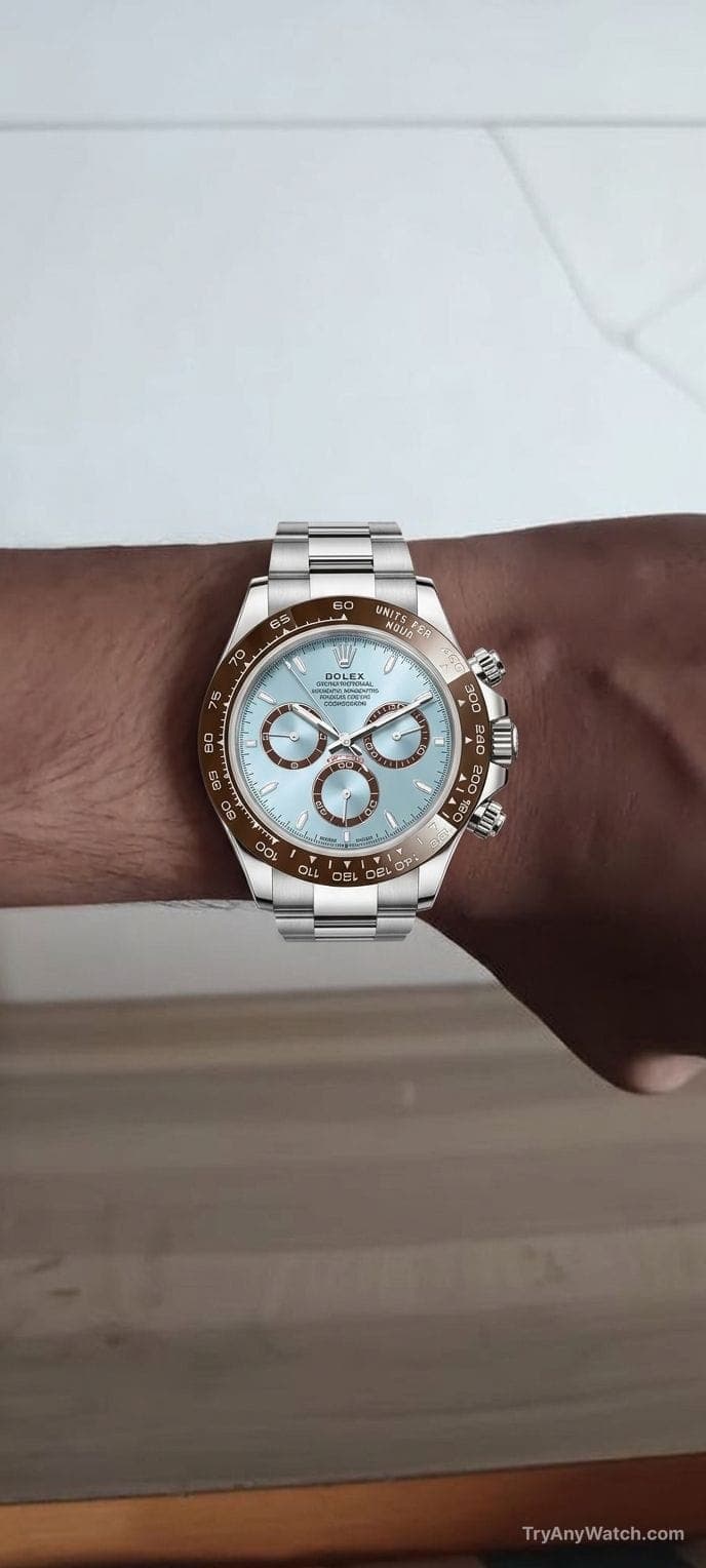 Rolex Cosmograph Daytona Platinum try-on.