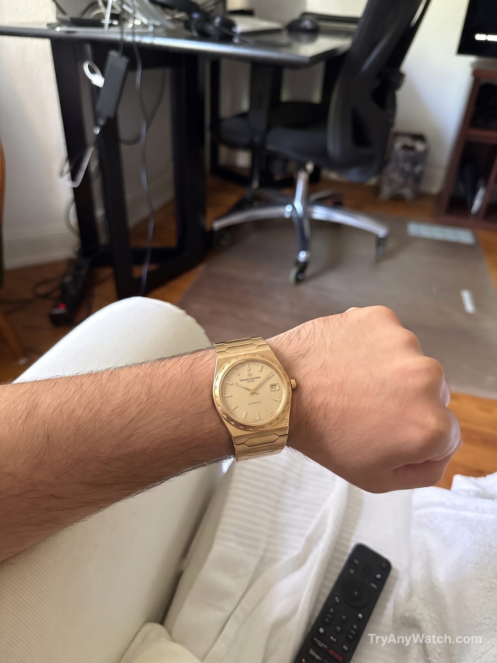 Vacheron Constantin Historiques 222 (Gold) on a 17 Inch Wrist.